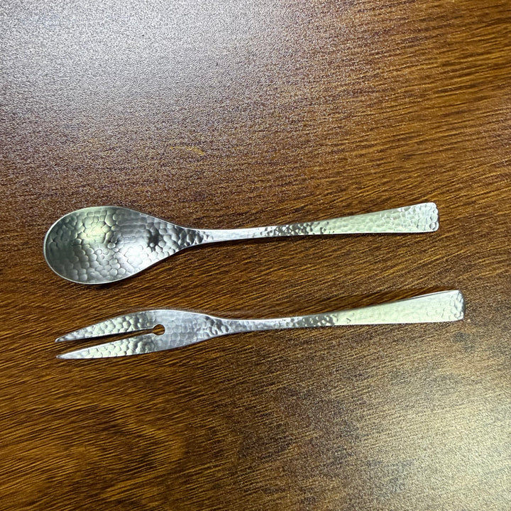 SALUS Tsubame-Sanjo Nagomi hammered cutlery, coffee spoon and dessert fork