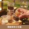 ANKOMN 小鮮盒 迷你氣密罐｜咖啡豆香料分裝｜密封防潮 可堆疊 攜帶方便（透明/透黑）