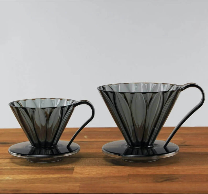 CAFEC Flower Dripper Black Tritan 01 02 花瓣濾杯 - Quality Life Coffee