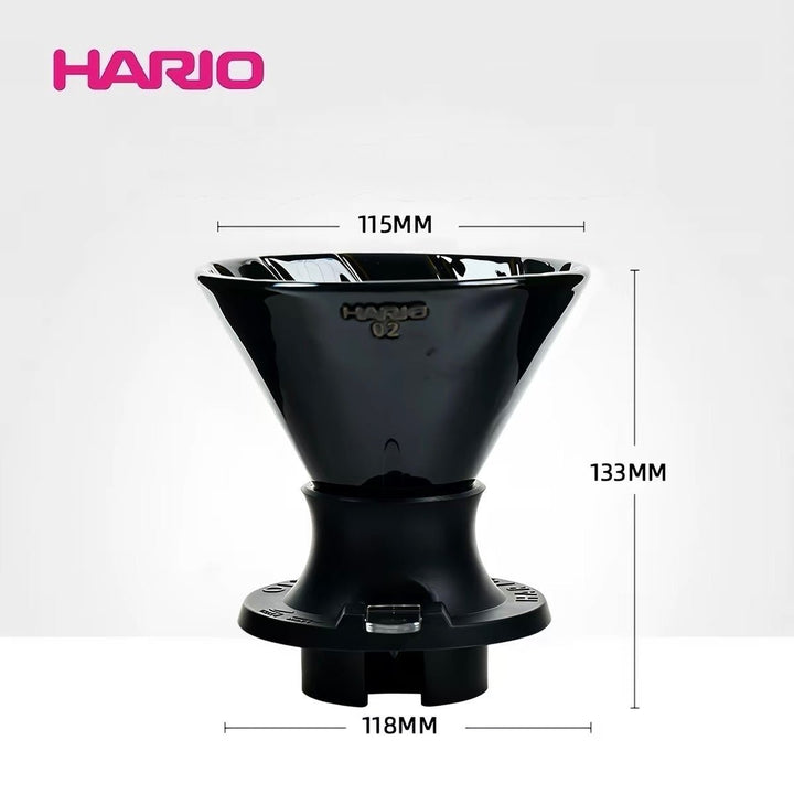 HARIO V60 Ceramic Switch Dripper SSDL-02 – Ice Crackle Blue / Samurai Black