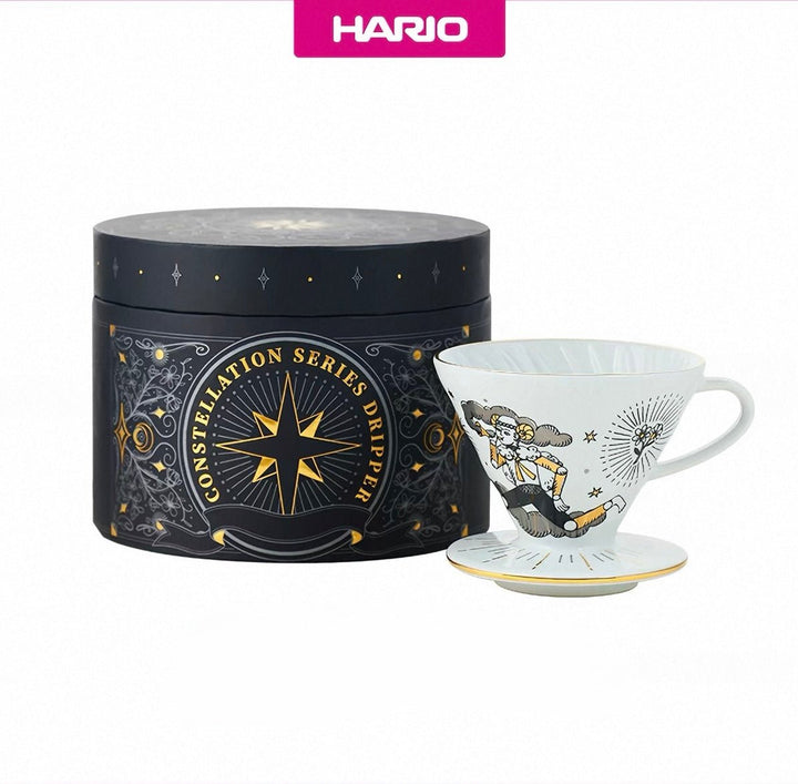 HARIO V60 新款星座系列限定款 描金工藝陶瓷手沖咖啡濾杯（含精裝禮盒 / 多款星座可選）
