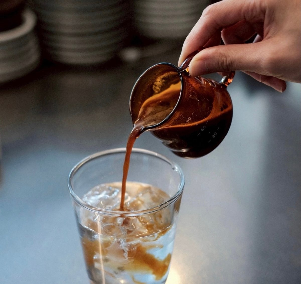 HARIO V60 雲朵小杯 90ml | 台灣耐熱玻璃濃縮咖啡杯 | 多功能牛奶壺蜂蜜杯 | 琥珀色透明兩色可選