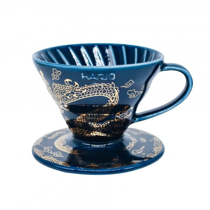 HARIO - V60甲辰龍年限定01濾杯-龍啡凌霄(藍/白) Hario濾杯 Coffee Dripper - Quality Life Coffee