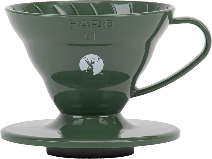 HARIO x Captain Stag 鹿牌 V60 樹脂手沖咖啡濾杯 P01 (1-2杯用)｜日本製 戶外露營風格