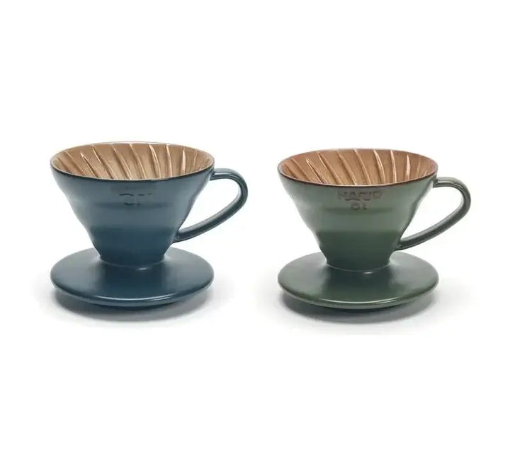 HARIO × Aurli V60 01 Ru Ware Dripper in Aikobicha blue