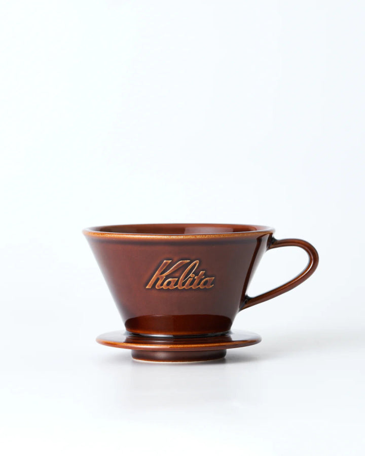 Kalita MI155/MI185 美濃燒陶瓷濾杯 Mino-yaki Dripper 亮啡色｜日本製手沖咖啡濾杯 1-2人/2-4人份