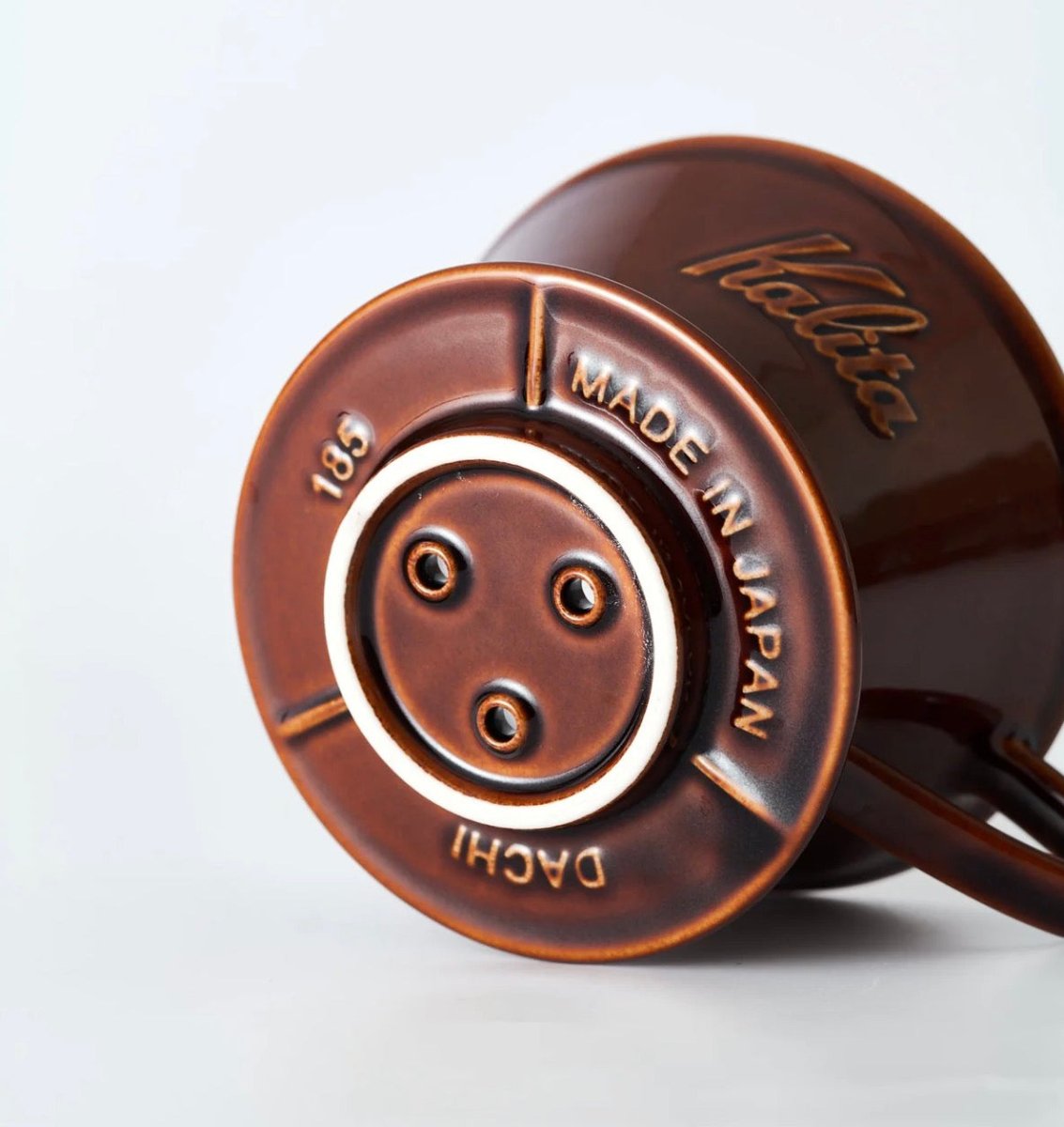 Kalita MI155/MI185 美濃燒陶瓷濾杯 Mino-yaki Dripper 亮啡色｜日本製手沖咖啡濾杯 1-2人/2-4人份