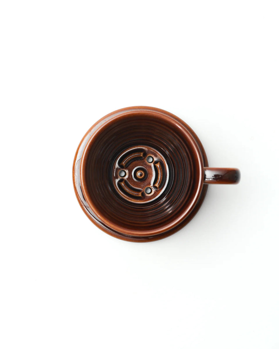 Kalita MI155/MI185 美濃燒陶瓷濾杯 Mino-yaki Dripper 亮啡色｜日本製手沖咖啡濾杯 1-2人/2-4人份