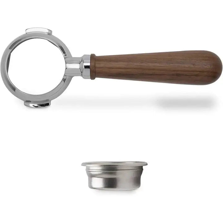 Quality Life Coffee 店內精選 - Lelit PLA580W Bottomless Filter Holder with Walnut Wood Handle｜專業咖啡萃取，質感木柄設計 咖啡手沖器材