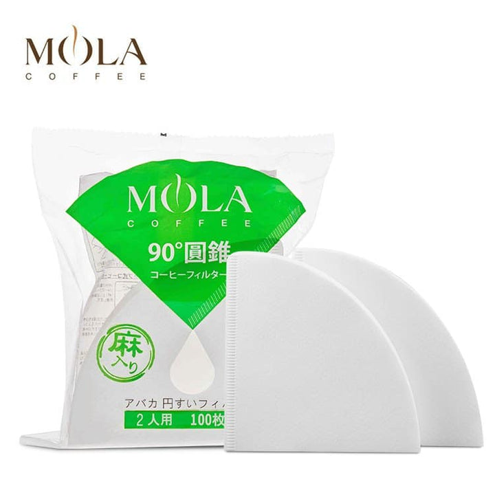 Quality Life Coffee 店內精選 - 日本原裝三洋MOLA手沖咖啡濾紙漂白 V60麻纖維濾紙45度 Coffee Filter Paper 咖啡手沖器材