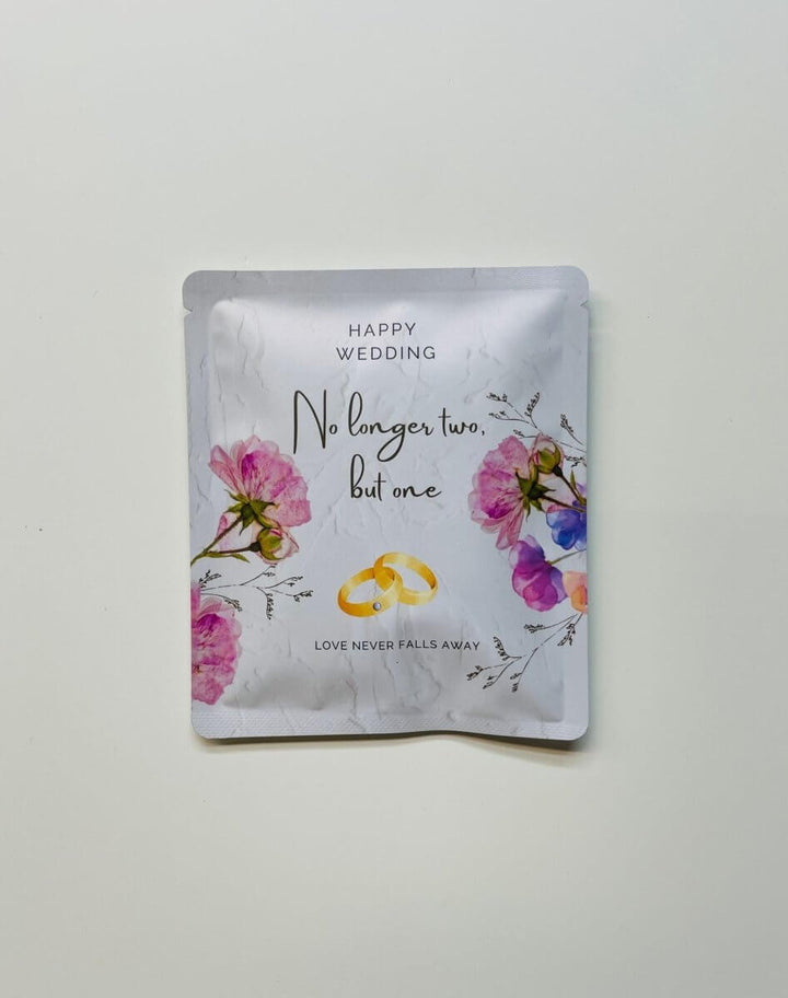Wedding favour drip bag coffee, a perfect blend of love