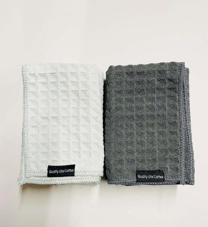 Quality Life Coffee 吧檯毛巾再升級,華夫格不掉毛超細纖維讓清潔無負擔 Waffle Towel - Quality Life Coffee