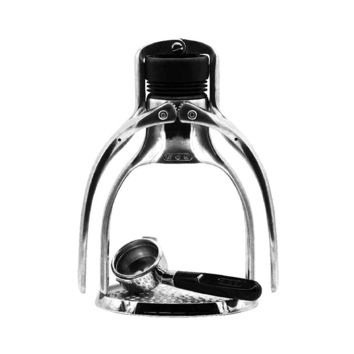 ROK Espresso Maker, a manual hand-pressed espresso machine