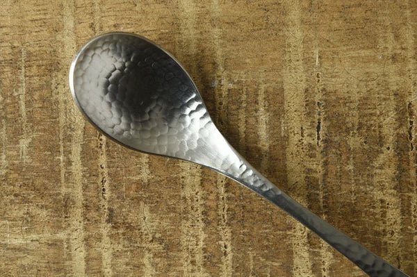 SALUS Tsubame-Sanjo Nagomi hammered cutlery, coffee spoon and dessert fork