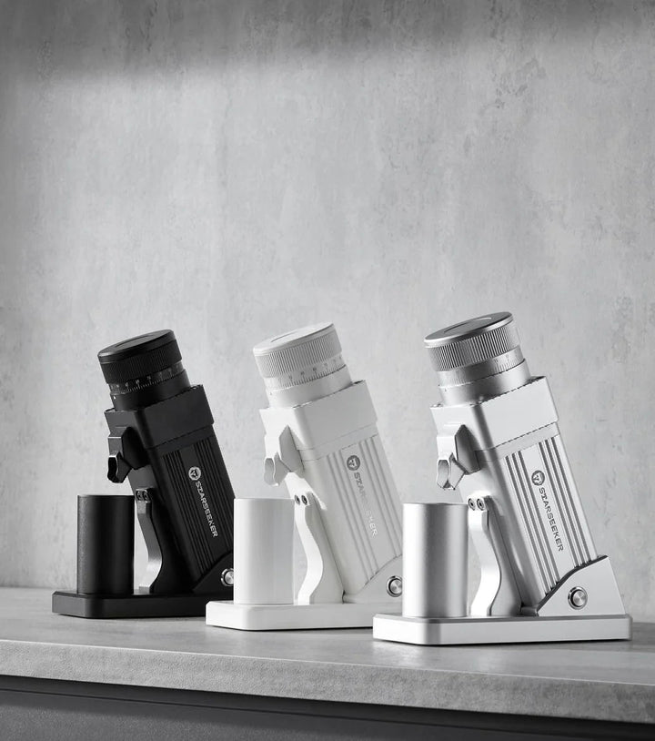 Starseeker E55pro electric grinder with 55mm titanium-coated conical burrs and CNC metal body