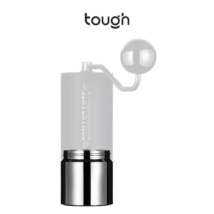 TOUGH stainless steel dosing cup fitted to Comandante C40 hand grinder