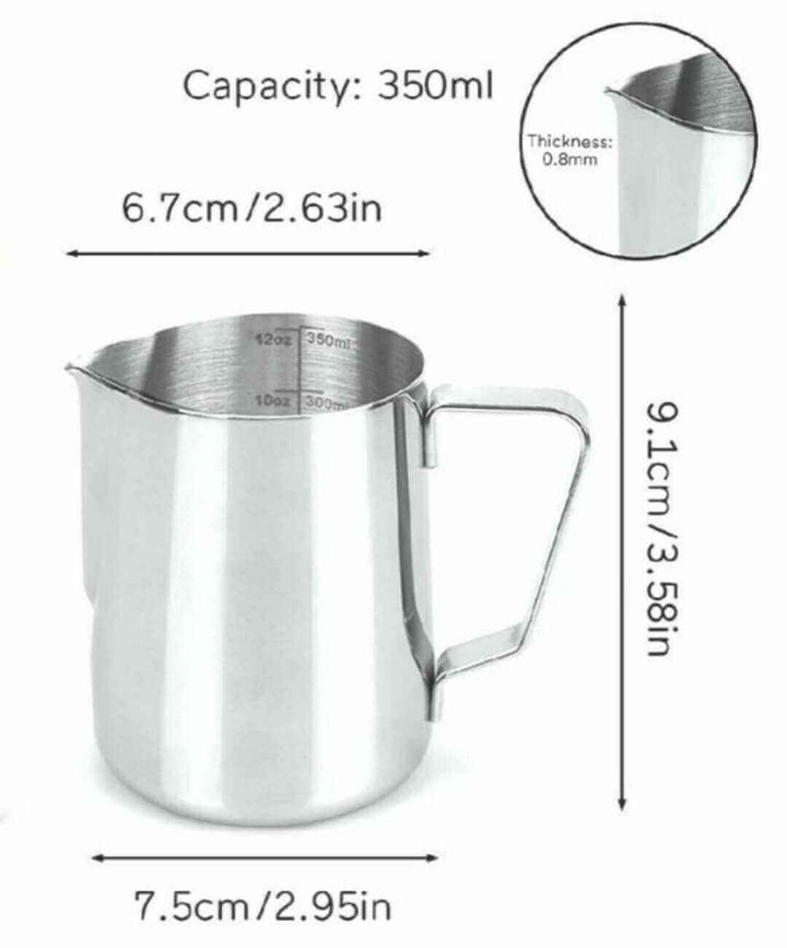Stainless Steel Latte Art Milk Pitcher – 350 ml / 600 ml