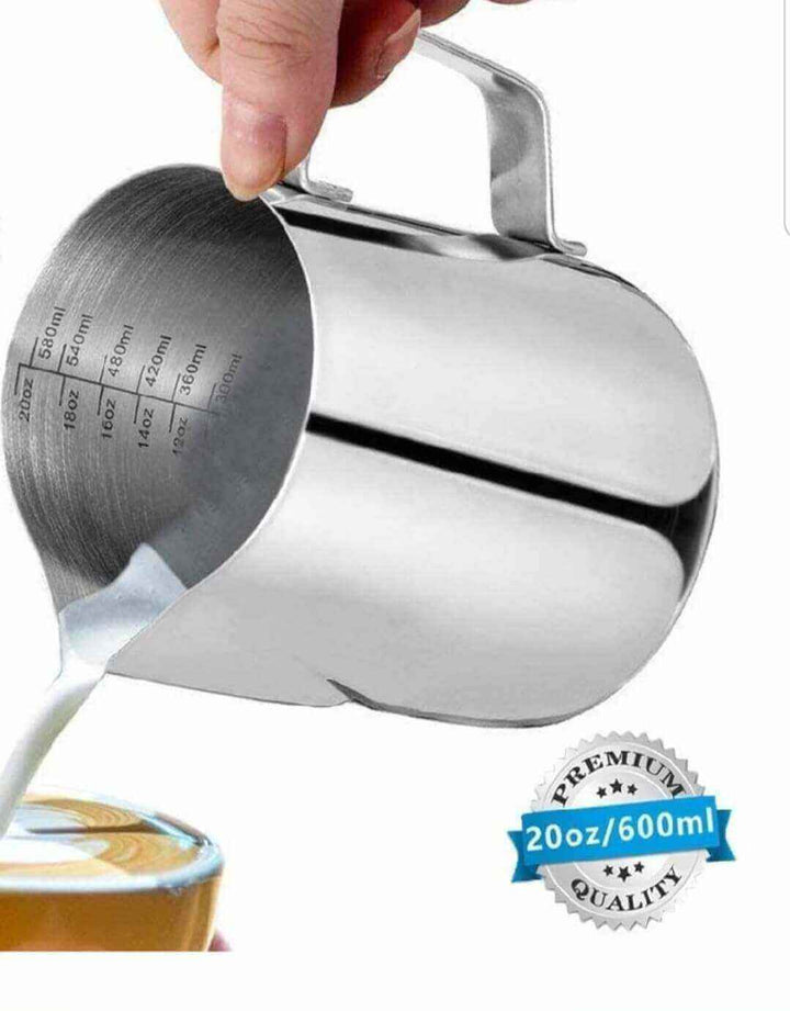 Stainless steel latte art milk pitcher, 350 ml