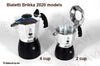 Bialetti - 全新 Brikka 雙閥摩卡壺，Moka Pot，咖啡機，2杯/4 杯，鋁製、黑色 - Quality Life Coffee