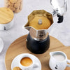 Bialetti - 全新 Brikka 雙閥摩卡壺，Moka Pot，咖啡機，2杯/4 杯，鋁製、黑色 - Quality Life Coffee