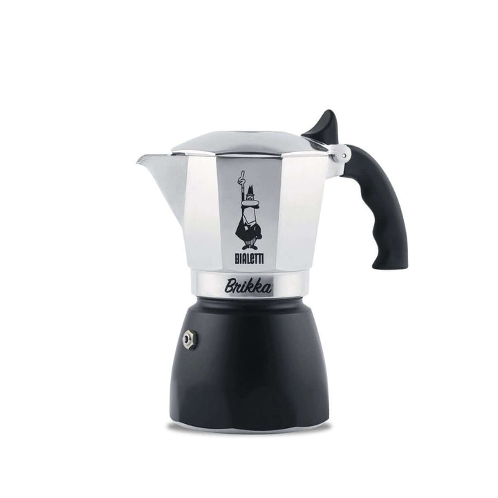 Bialetti New Brikka Moka Pot, 2 or 4 Cup – Black