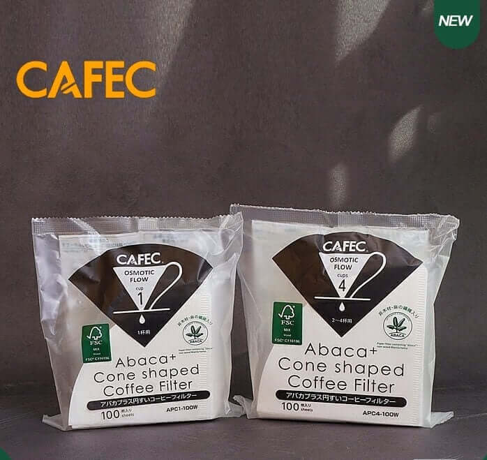 Quality Life Coffee 店內精選 - CafeC 三洋濾紙 Abaca plus麻纖維錐形濾紙 日本三洋產業 酵素漂白 01 (1-2人) 咖啡手沖器材