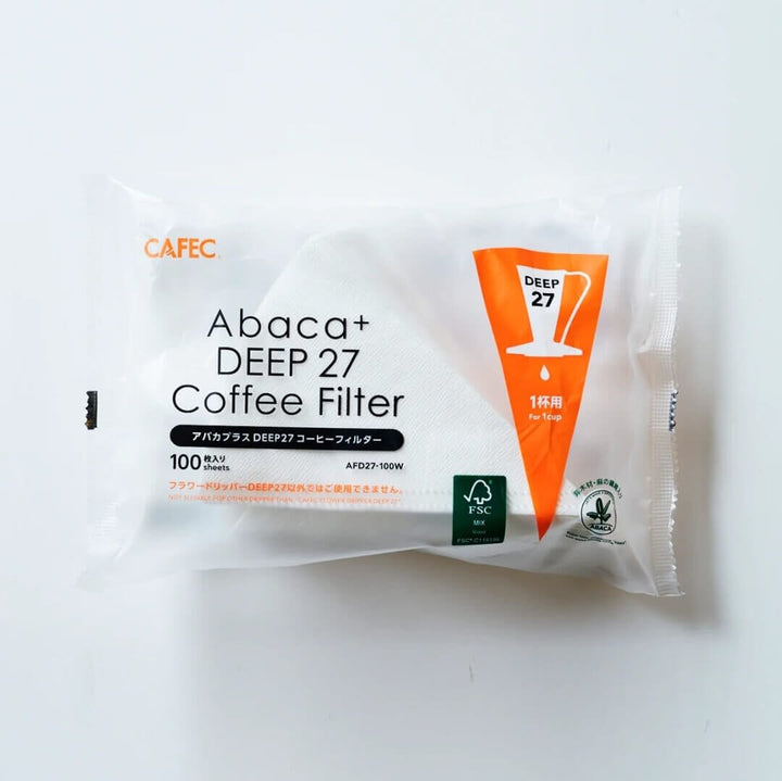 Quality Life Coffee 店內精選 - CafeC 三洋 Deep 27 麻濾紙 CAFEC Abaca Plus Deep 27 Coffee Filter 咖啡手沖器材