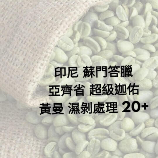 D4(Raw) Indonesia Sumatra Aceh Gayo GLBS SC20+ Gold Mandheling Green Coffee Bean