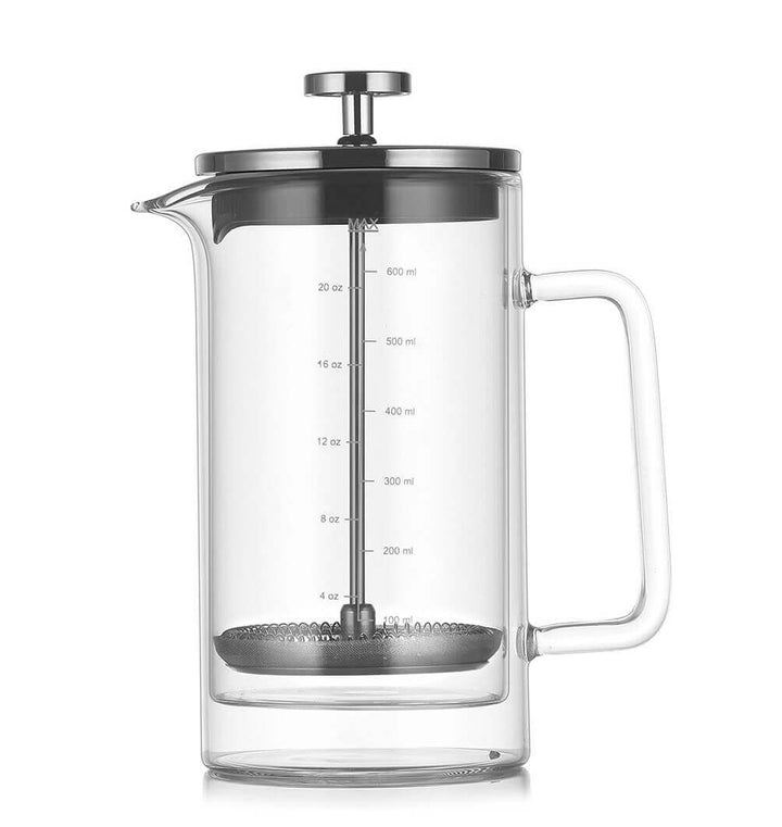 Double-Wall Glass French Press Coffee Maker