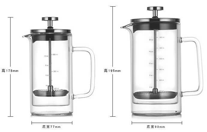 咖啡法壓壺 French Press 雙層玻璃 - Quality Life Coffee