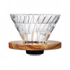 HARIO V60 橄欖木玻璃濾杯(01/02) Hario Glass Dripper Olive Wood - Quality Life Coffee