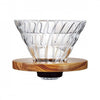 將圖片載入圖庫檢視器 HARIO V60 橄欖木玻璃濾杯(01/02) Hario Glass Dripper Olive Wood - Quality Life Coffee