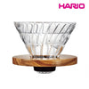 將圖片載入圖庫檢視器 HARIO V60 橄欖木玻璃濾杯(01/02) Hario Glass Dripper Olive Wood - Quality Life Coffee