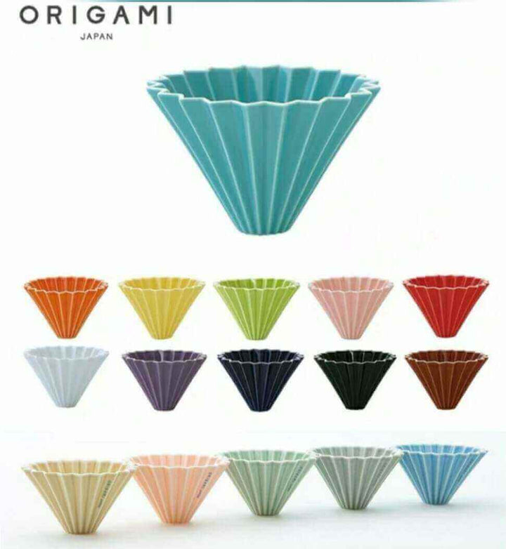 Quality Life Coffee 店內精選 - 日本製 ORIGAMI 陶瓷 摺紙濾杯 S 第二代 多色 Coffee Dripper 啞藍 咖啡手沖器材