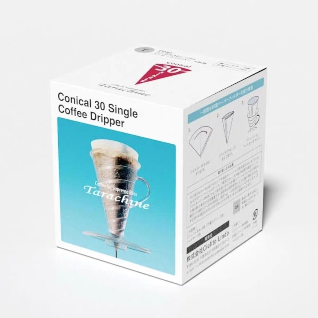 日本 甜筒濾杯 Tarachine conical 30度角 錐形濾杯 1人份 螺旋高流速 - Quality Life Coffee