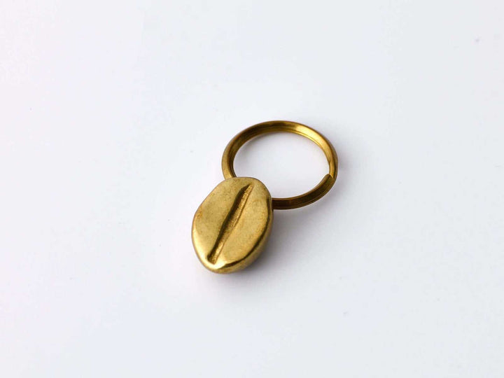 Torch handmade brass coffee bean key ring
